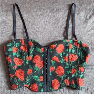 For Love & Lemons rose bustier